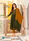 Vivanta By Mittoo Rayon Wrinkle Embroidery Kurti With Bottom Dupatta Wholesale Shop In Surat